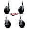 Service Caster 5'' Hard Rubber Wheel Swivel 3/4'' Expand Stem Caster Set 2 Brakes, 4PK SCC-EX20S514-HRS-2-TLB-2-34 - alternate 5